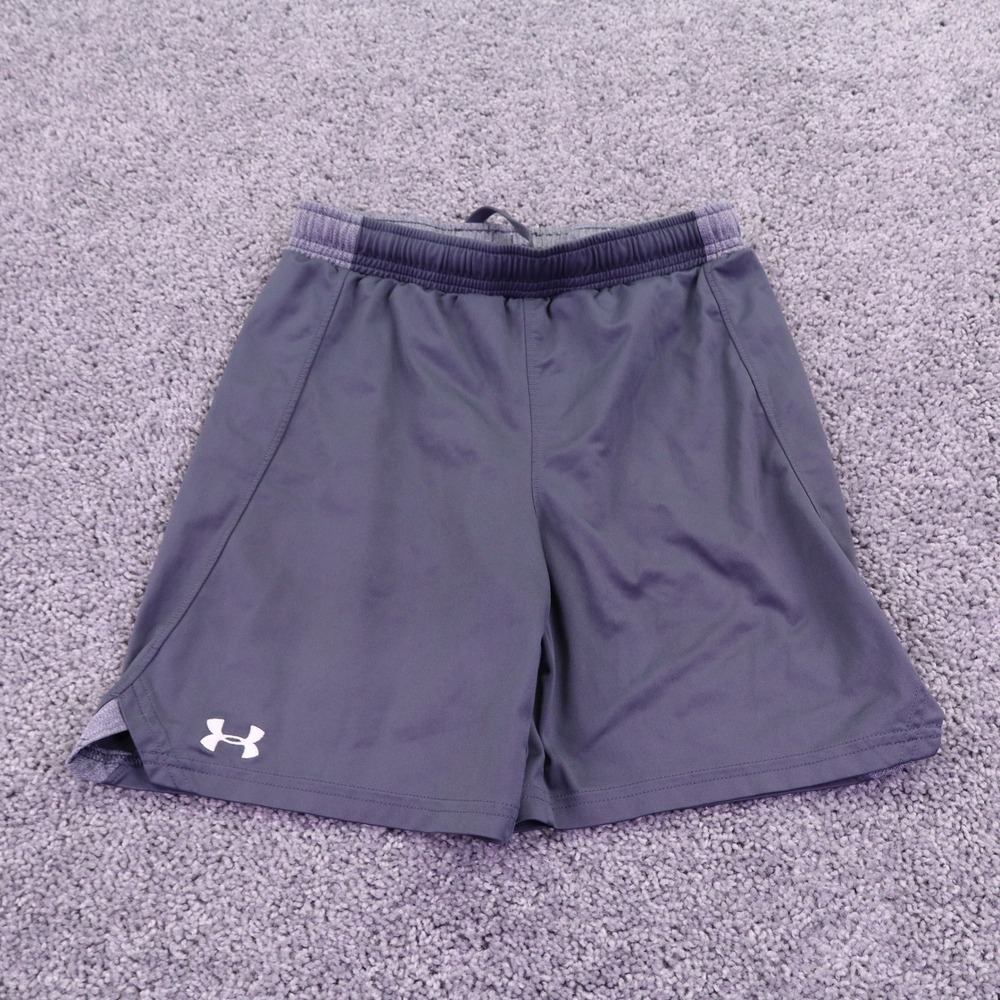 Under Armour Shorts Boys Medium Gray HeatGear Loose Fit Athletic Active Sport